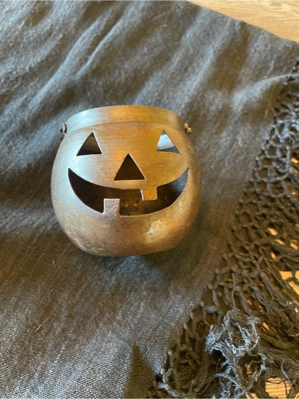 VTG Hosley Jack-O'-Lantern Votives Set of 2 - Picture 4 of 6